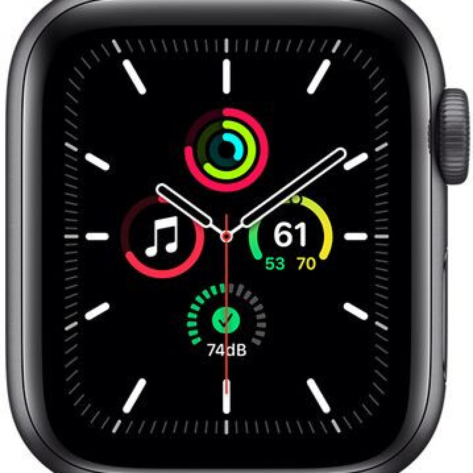 Apple Watch SE GPS 40mm Space Grey Aluminium Case with Midnight Sport Band (MKQ13)